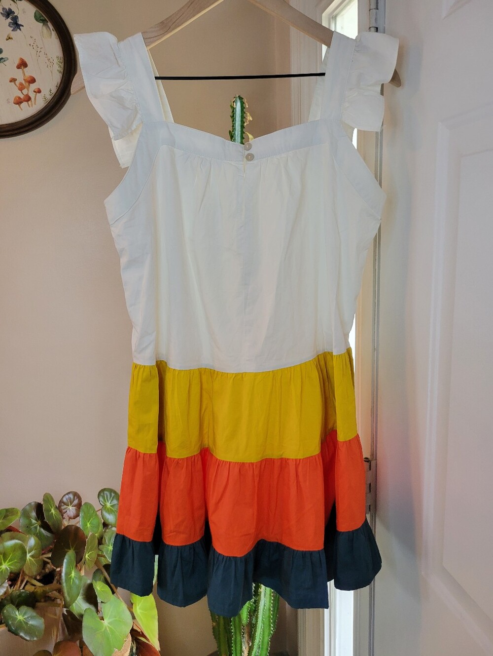 THML Colorblock Spring/Summer Ruffle Mini Dress, Size Womens Small